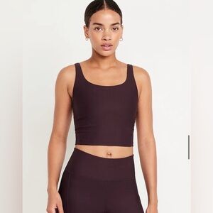 Old Navy Active Powersoft Ribbed Tank in Maroon